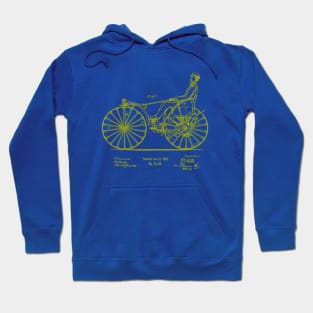 Bicycle Art Gift 1869 Velocipede Patent Hoodie